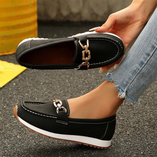 Suede-Effect Loafers With Orthopedic Arch Support
