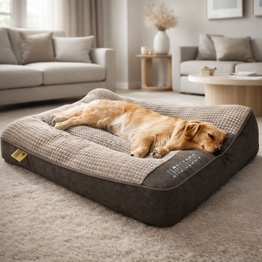 Memory Foam Orthopaedic Dog Bed With Headrest