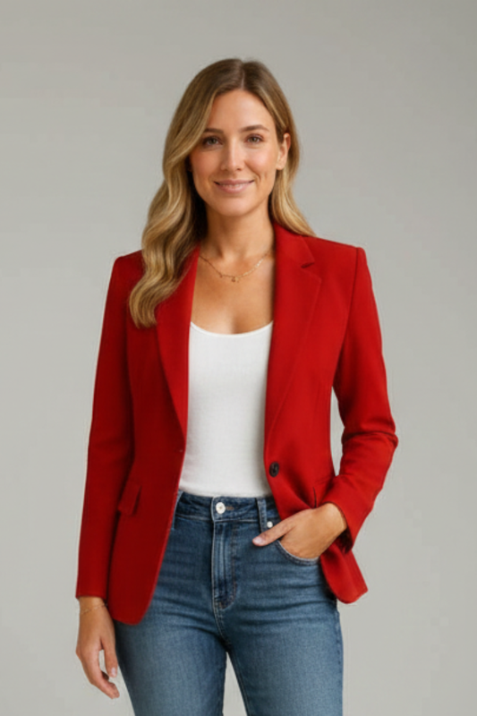 Tailored Notched Lapel Blazer