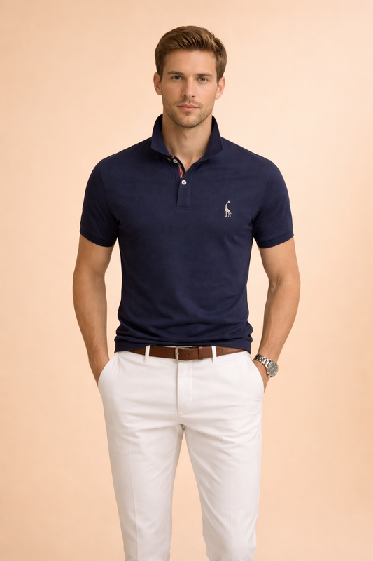 Classic Short Sleeve Button Collar Polo Shirt