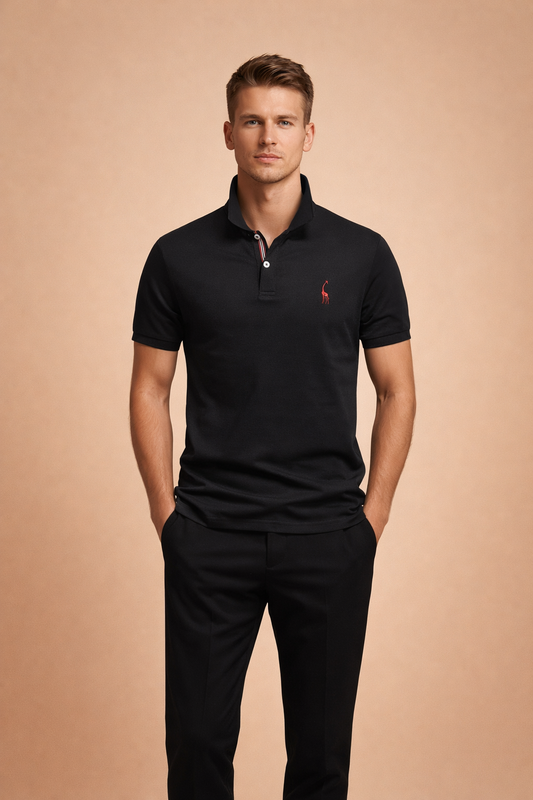 Classic Short Sleeve Button Collar Polo Shirt