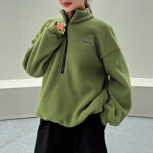 Cosy Teddy Fleece Half-Zip Pullover