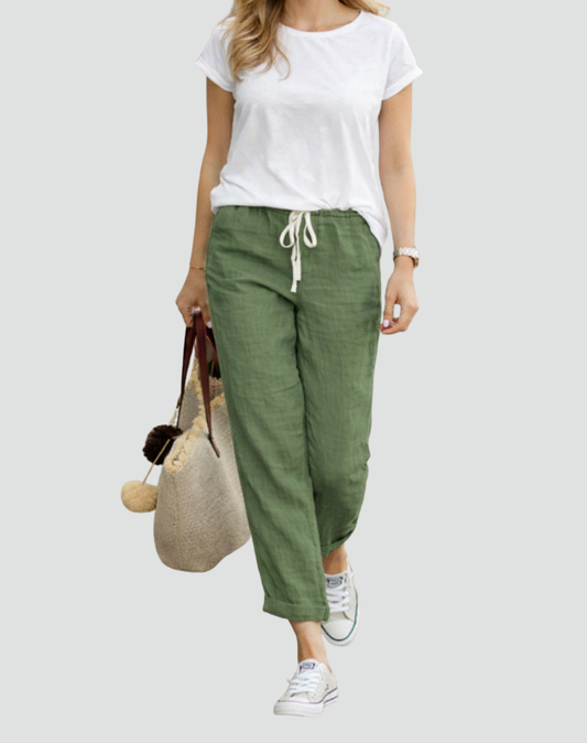 Drawstring Relaxed Fit Summer Pants