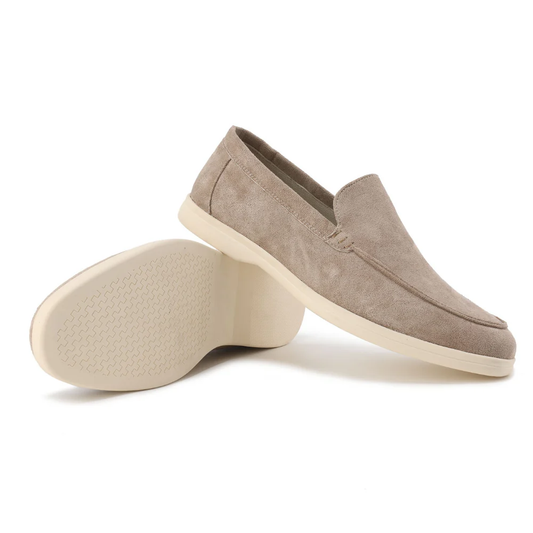 Men's Suede Look Slip-On Loafers With Comfort Sole