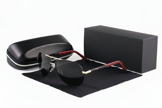 Men's Polarised Metal Frame Aviator Sunglasses