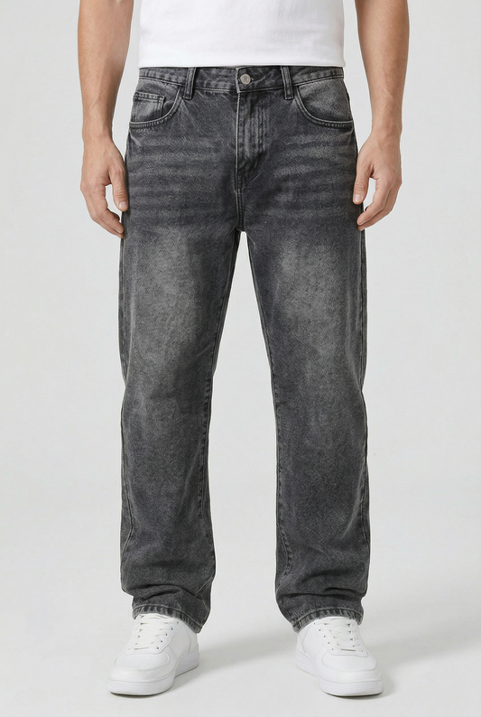 Men's Loose Fit Straight Leg Jeans