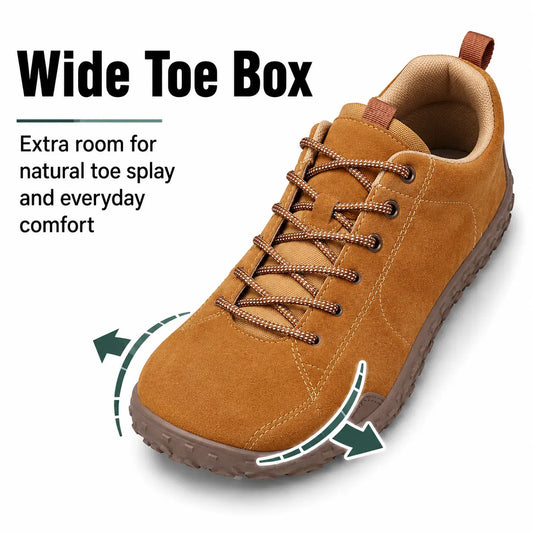 Orthopedic Suede Barefoot Hiking Trainers