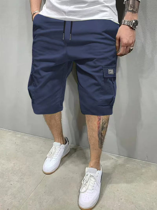 Cotton Twill Tactical Cargo Shorts with Snap Pockets