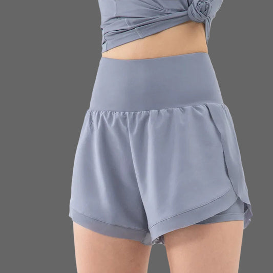 High Waisted Two In One Sports Shorts