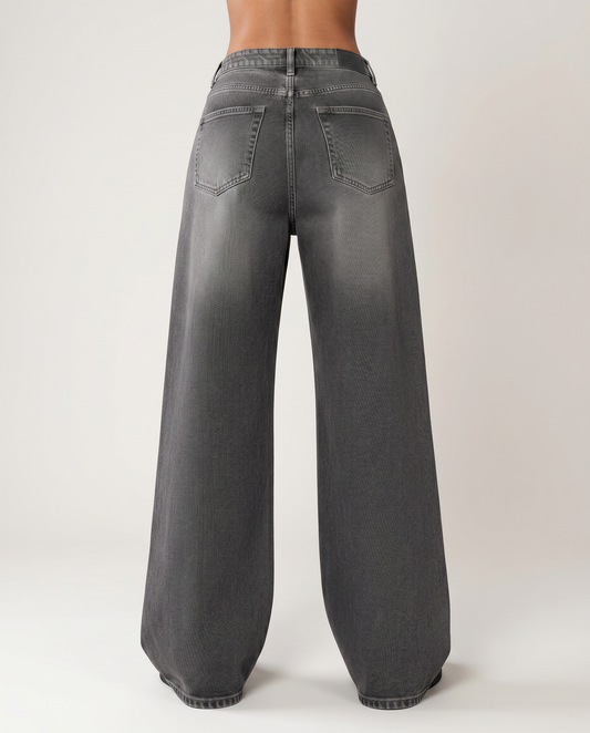 Danica | Distressed Wide Leg Denim Jeans