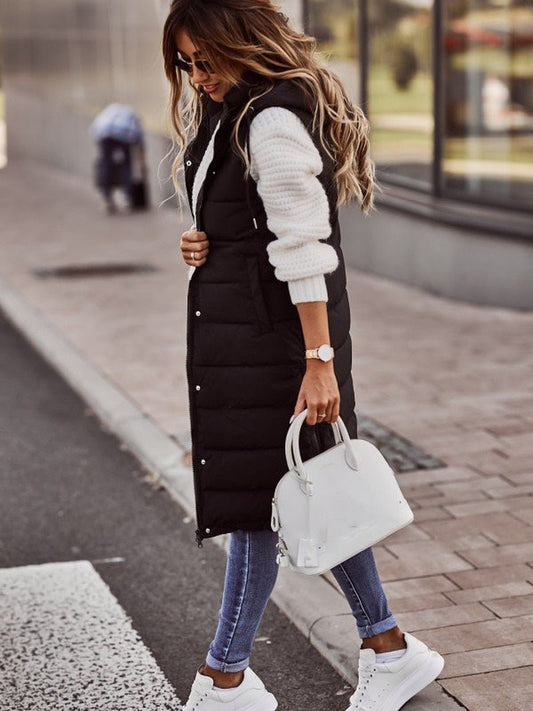 Women's Quilted Knee-Length Vest