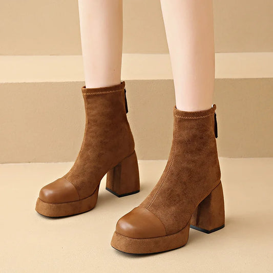 Sculpted Chic Ankle Boots