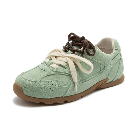 Suede Double Lace Cushioned Sneakers