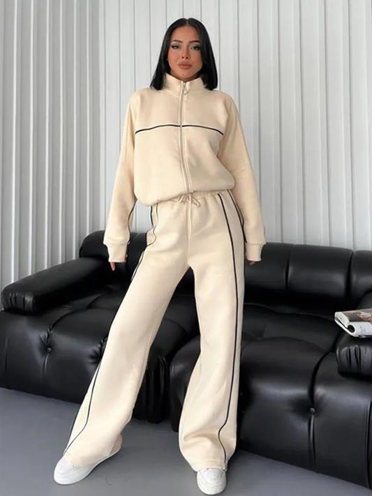 Half-Zip Sporty Two-Piece Co-Ord Set