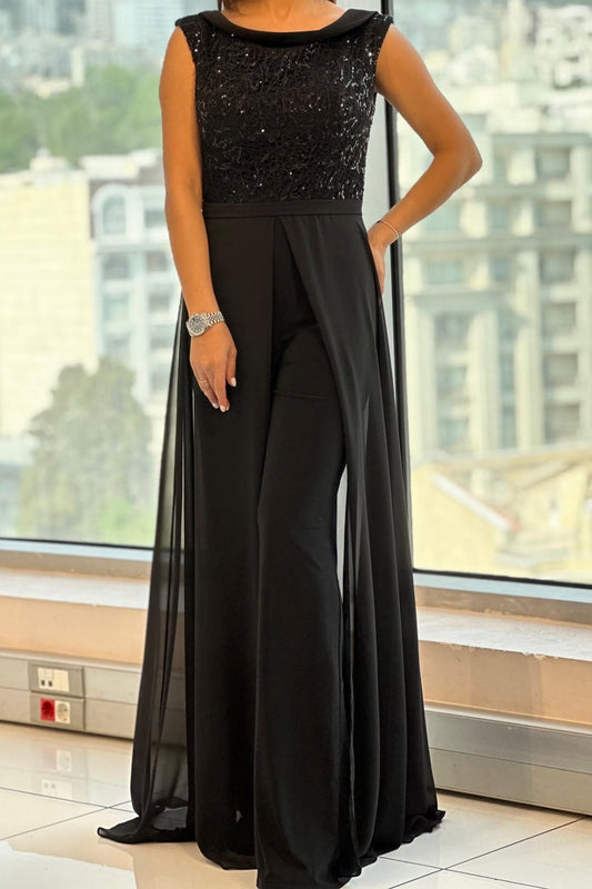 Sleeveless Textured Tailored Jumpsuit