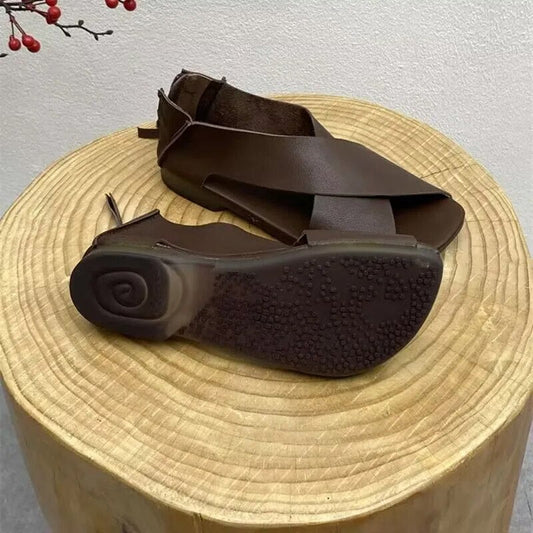 Women's Vintage Toe Loop Flat Sandals