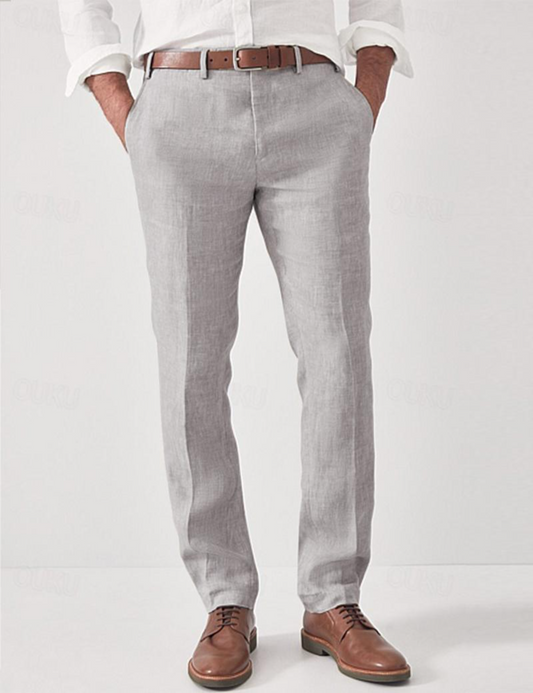 Men's Slim Fit Breathable Linen Trousers