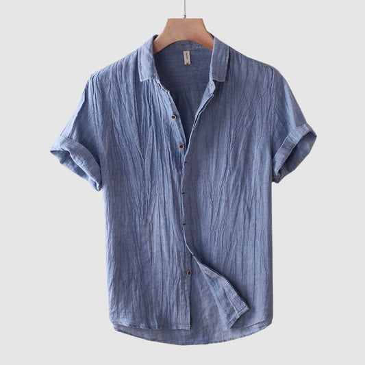 Men's Short Sleeve Linen Beach Shirt