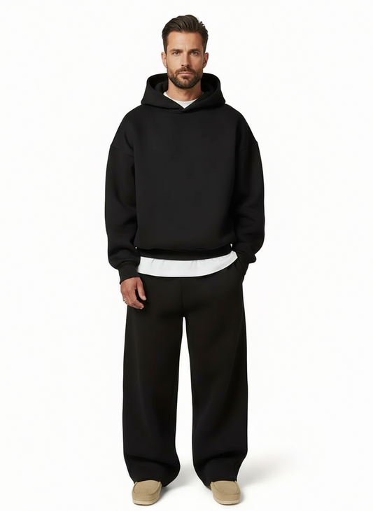 Hooded Straight Fit Tracksuit Set