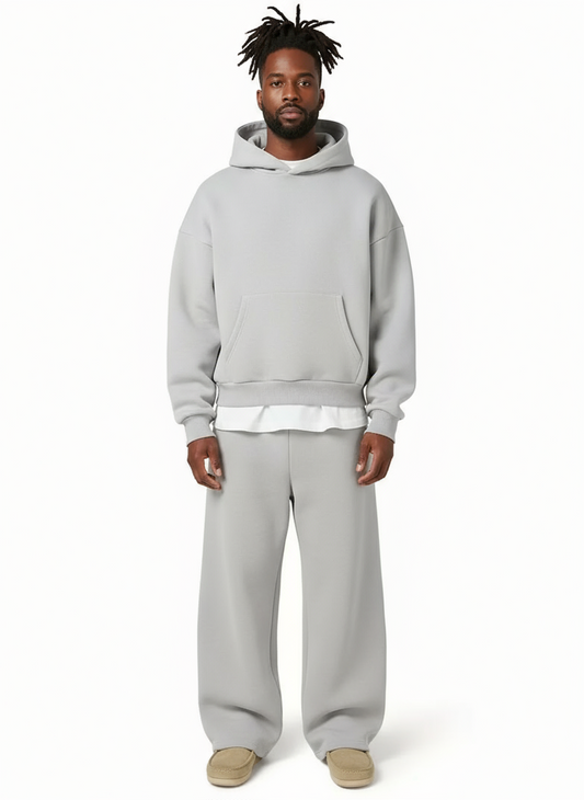Hooded Straight Fit Tracksuit Set