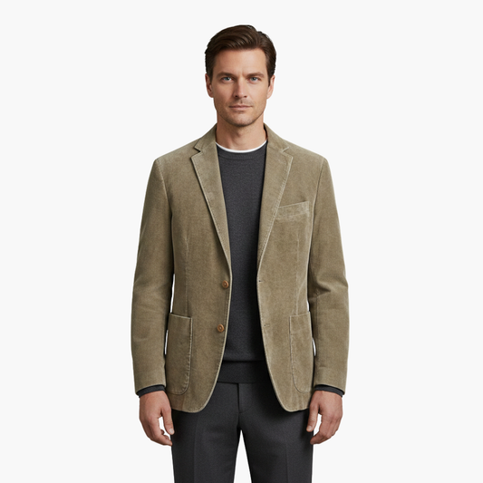 Men's Notch Lapel Two-Button Blazer