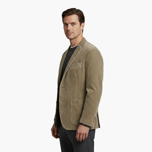 Men's Notch Lapel Two-Button Blazer