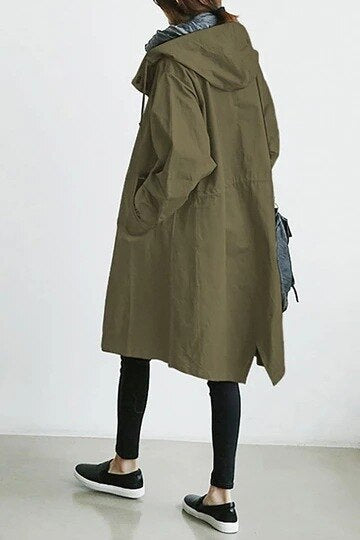Women's Long Belted Trench Coat