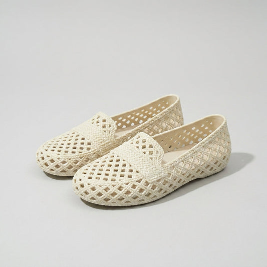 Woven Cutout Ballet Flats
