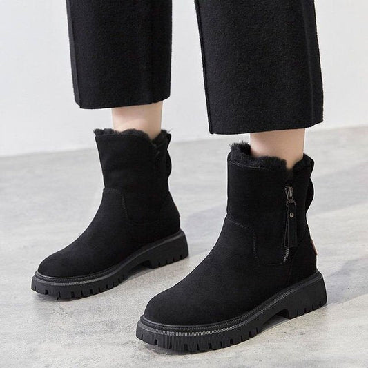 Waterproof Fur-Lined Winter Ankle Boots