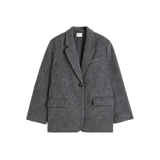 Oversized Wool Blend Blazer