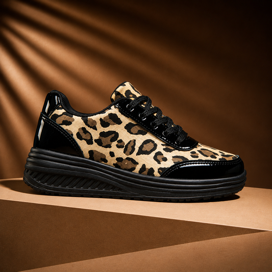 Women's Leopard Print Platform Sneakers