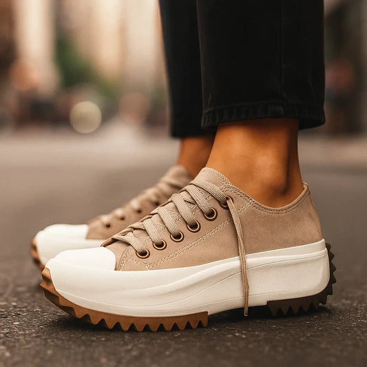 Orthopedic Chunky Platform Lace Up Sneakers