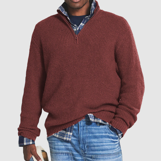 Men's Zip-Up Business Casual Sweater