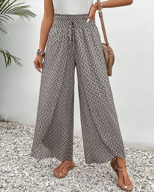 Flowing Elastic Waist Trousers