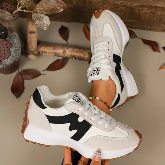 Platform Lace-Up Athletic Sneakers