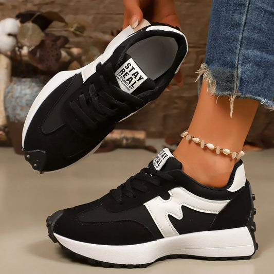 Platform Lace-Up Athletic Sneakers