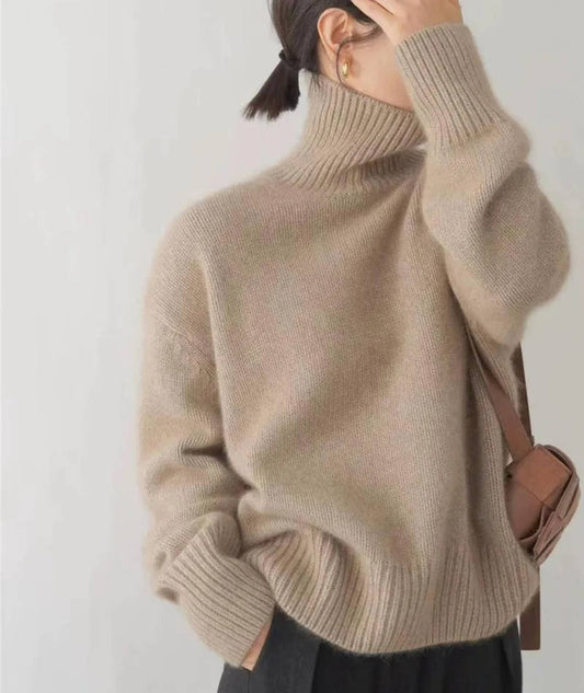 Turtleneck Knit Sweater for Women