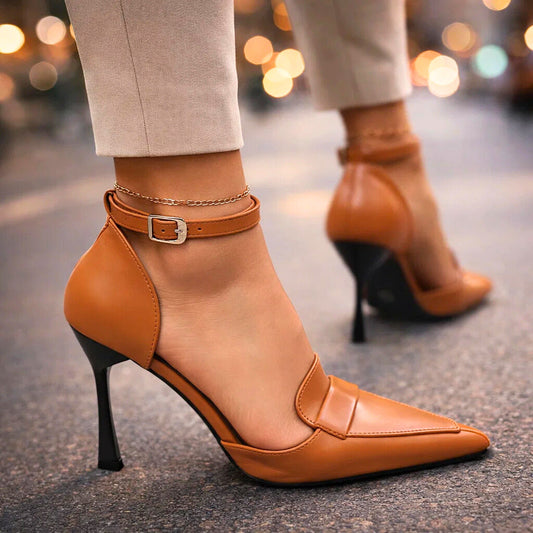 Pointed Toe Heels With Cushioned Orthopedic Footbed