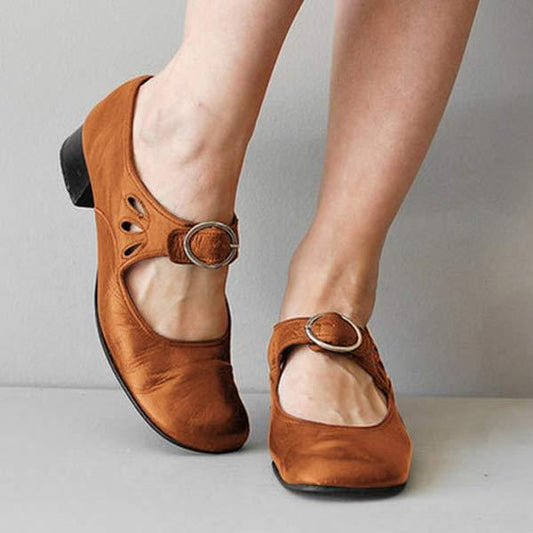 Women's Buckle Wedge Sandals With Non Slip Sole