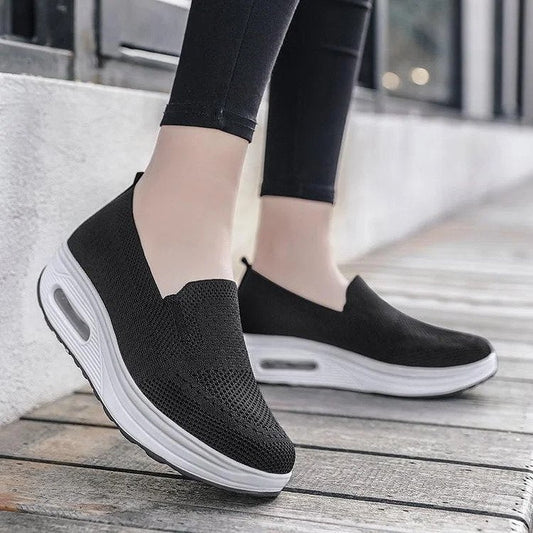 Laceless Slip-On Orthopedic Sneakers with Air Cushion Heel