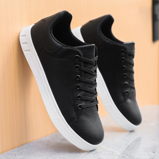 Men's Low-Top Faux Leather Everyday Sneakers