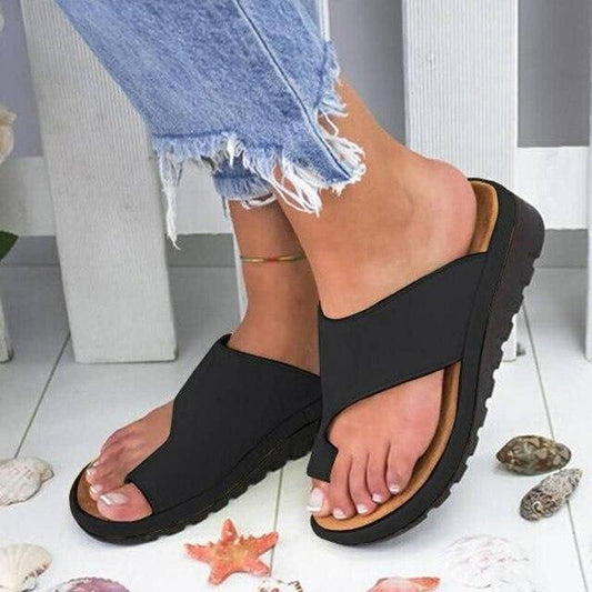 Women's Wide Toe Comfort Sandals With Adjustable Straps