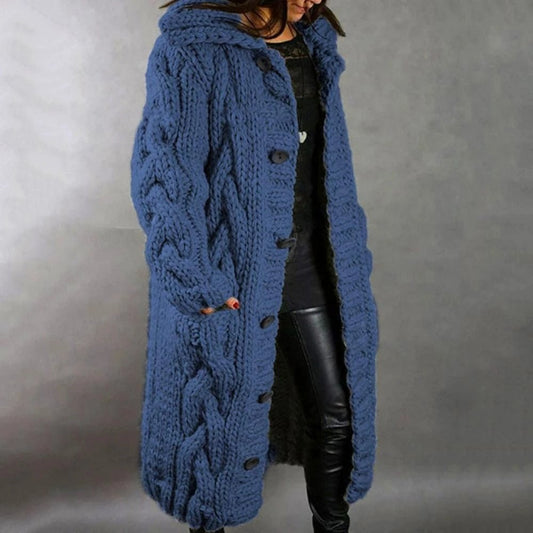 Women's Cosy Knit Longline Coat