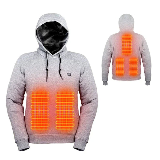 Unisex Heated Hoodie with Adjustable Temperature Settings