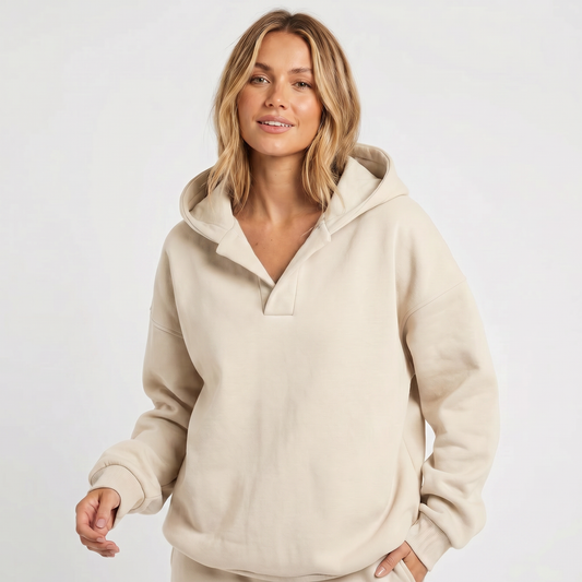 Relaxed Fit Fleece Pullover Hoodie