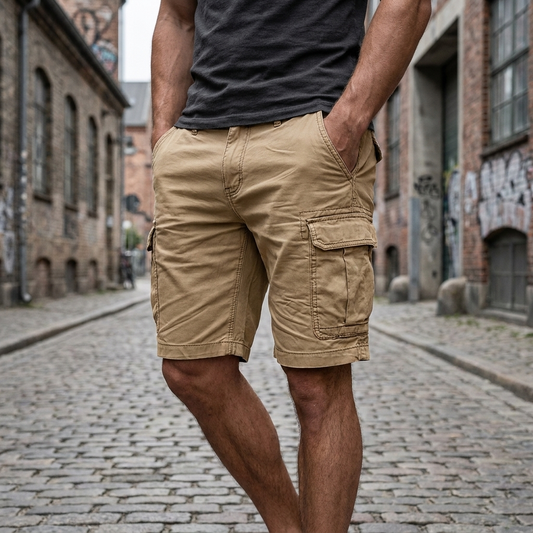 Relaxed Fit Cargo Shorts With Belt Loops