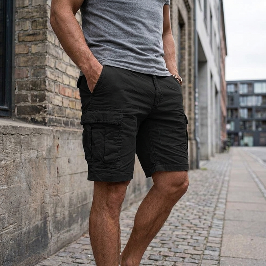Relaxed Fit Cargo Shorts With Belt Loops