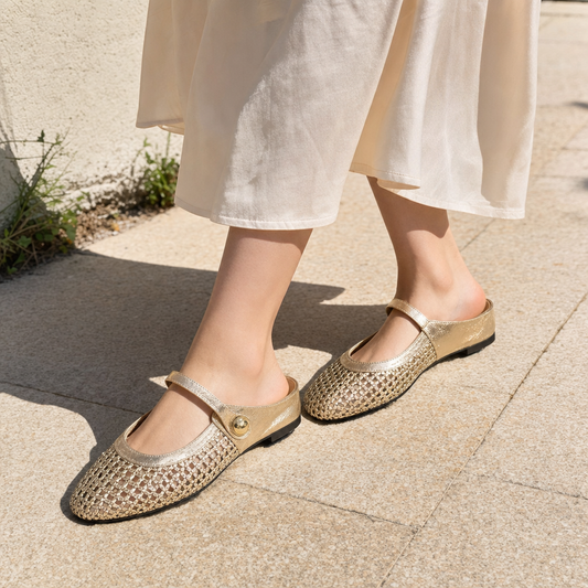 Women's Tressa Orthopedic Woven Mule Flats