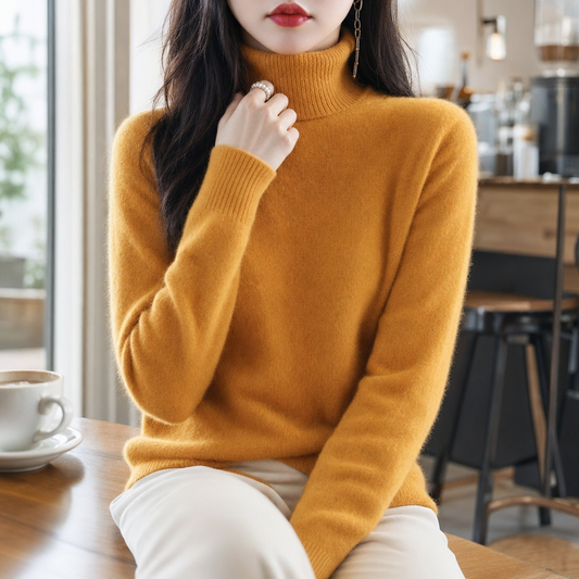 Classic Fitted Turtleneck Sweater - lifestyle shot