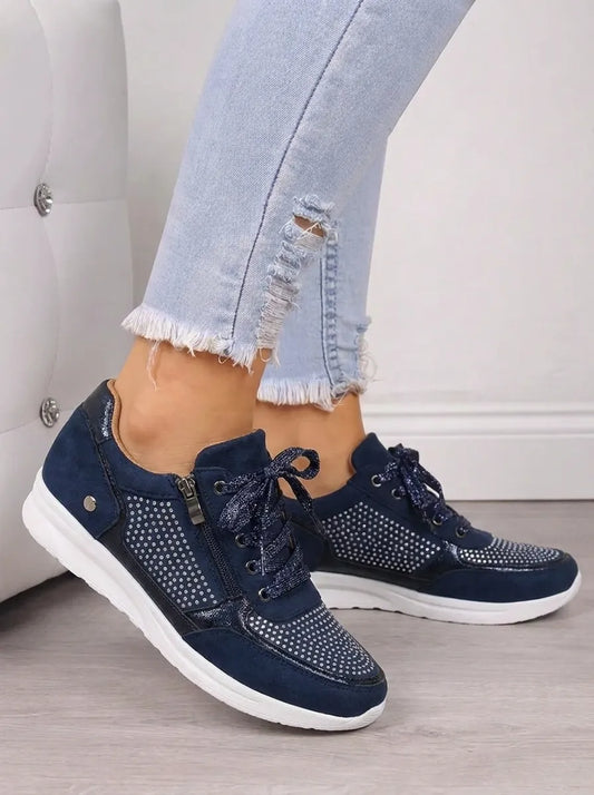 Orthopedic Side Zip Cushioned Walking Sneakers